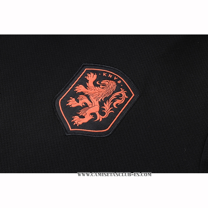 Chandal del Paises Bajos 26-27 Manga Corta Negro - Pantalon Corto